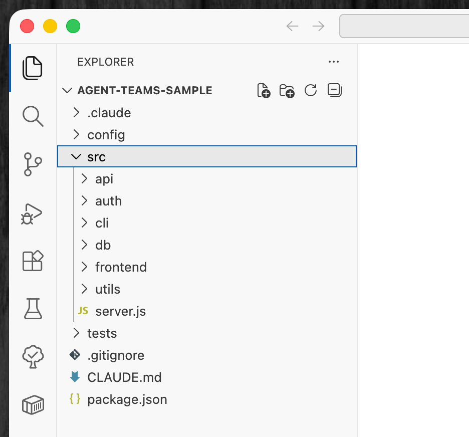 VS Codeで表示したDevTodo Trackerデモプロジェクトのディレクトリ構造